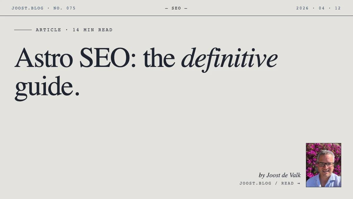 Astro SEO: the definitive guide.
