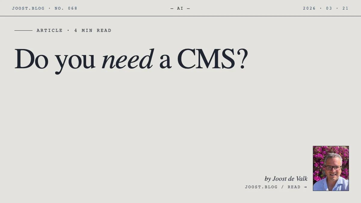 Do you need a CMS?