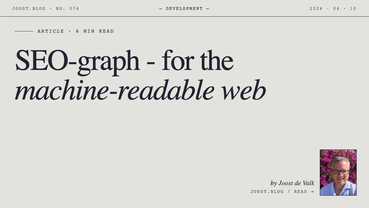 SEO-graph - for the machine-readable web