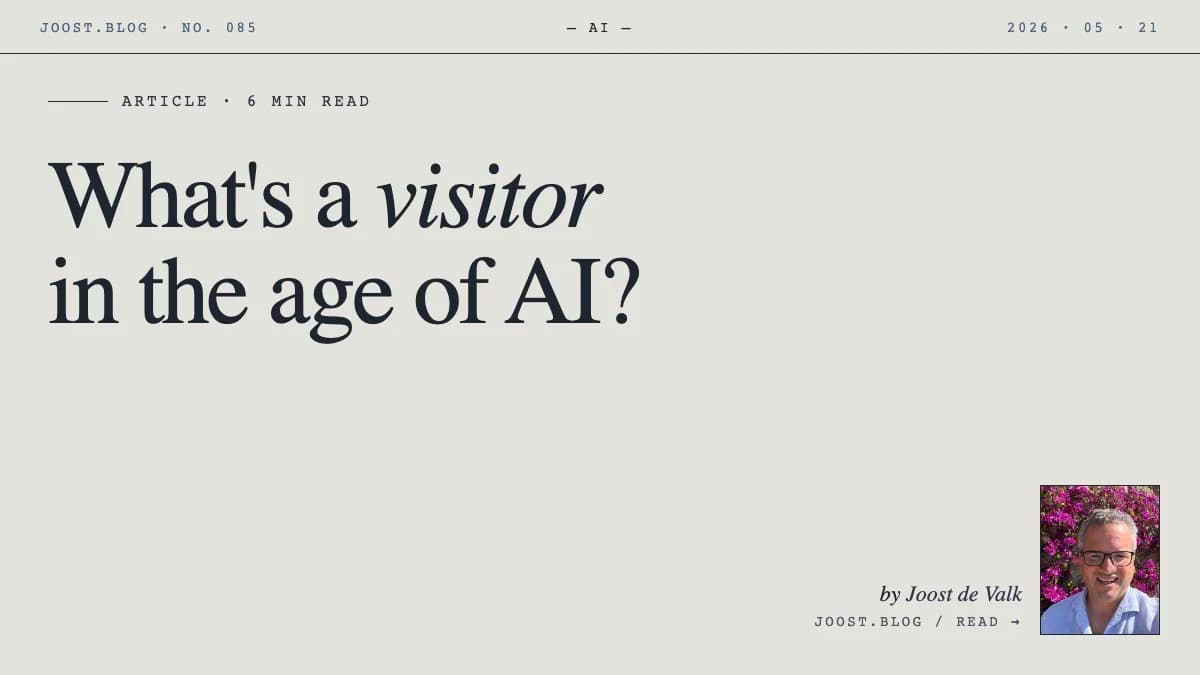 What's a visitor in the age of AI?
