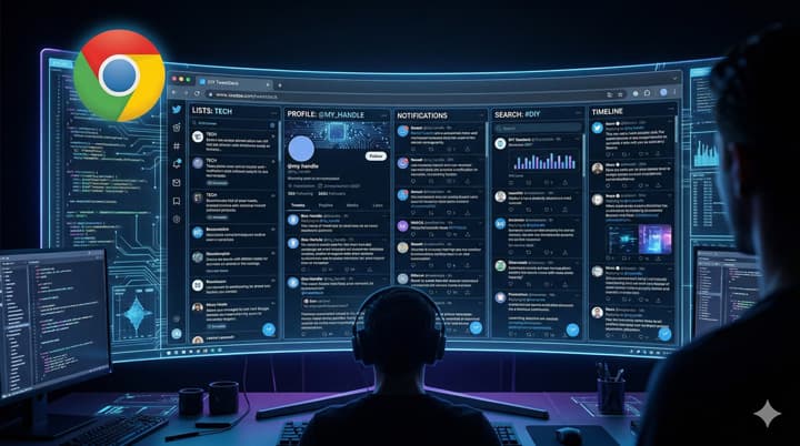 How to create a DIY Tweetdeck (X Pro) replacement using Chrome Tab Groups and Split View