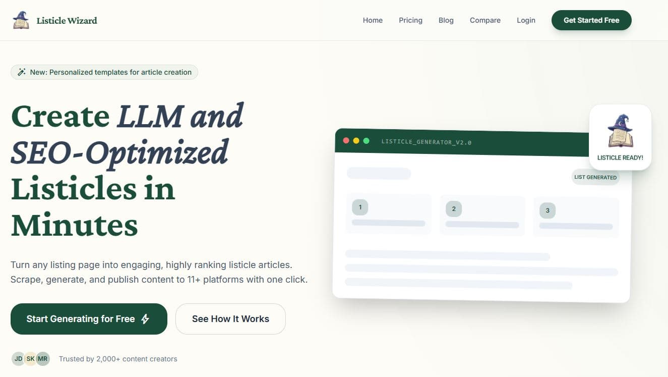 Transform Any Listing Page Into a Professional Article in Minutes